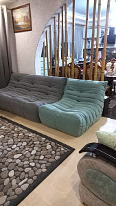 Фото нашей лаунж зоны в квартире. Диваны и кресла без каркаса. Реальный отзыв покупателя с оценкой 5 звезд.